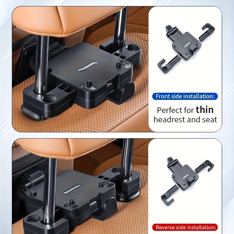 Black Adjustable Car Headrest with Memory Foam Neck Support