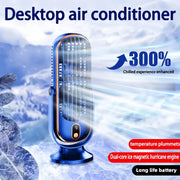 Portable USB Desktop Fan Dual Blade 5-Speed Adjustable 360° Rotation for Home Office Travel