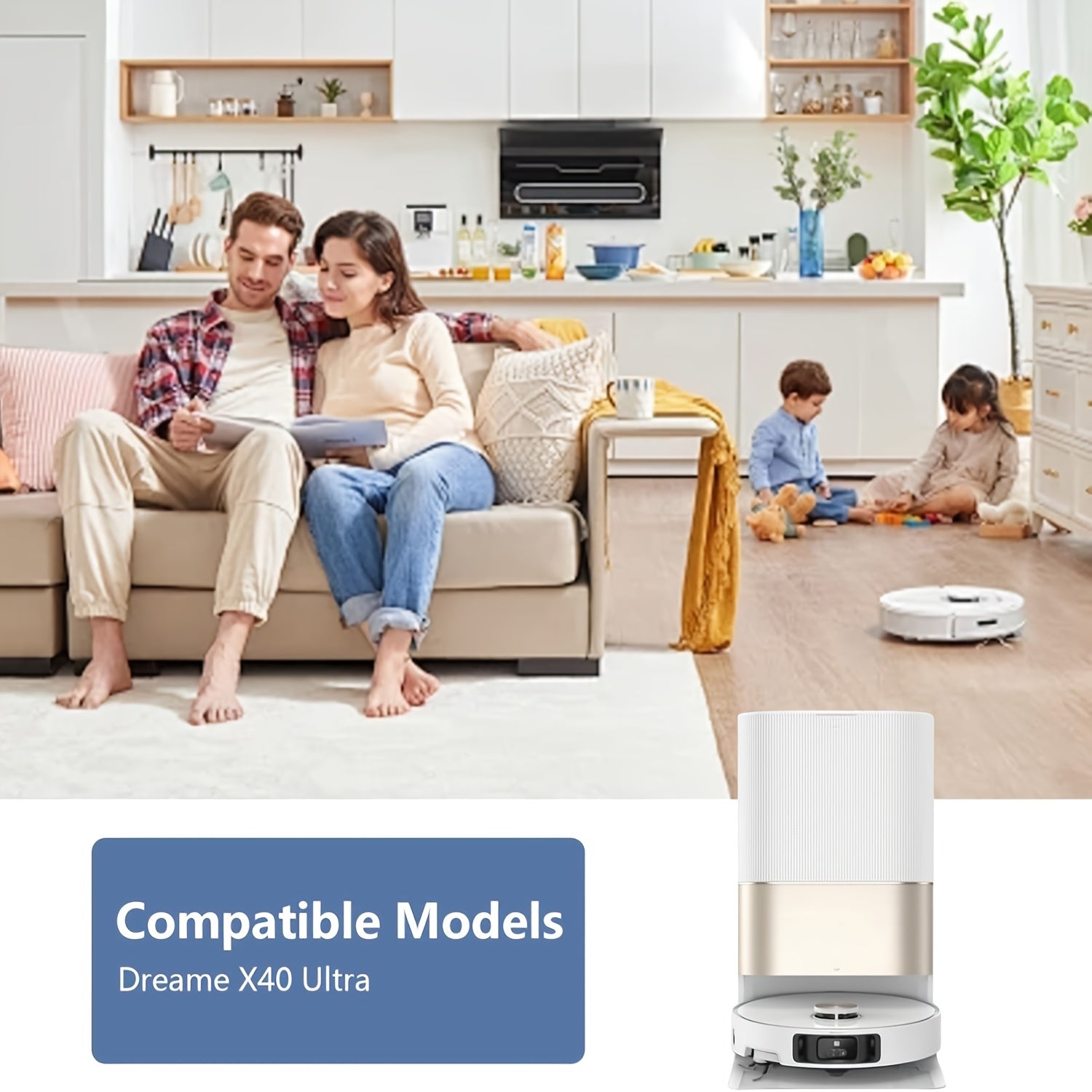 Replacement Vacuum Cleaner Accessories Kit for X40 Ultra Main Brush Side Brushes Filters Mop Pads