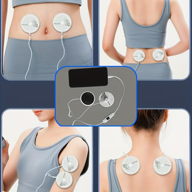 6 rejim, 8 kuch va mobil telefon quvvat manbai uchun adapter ulagichi bilan massaj yamoqi. Qo'l, son, orqa va butun tana massaji uchun mos keladi.