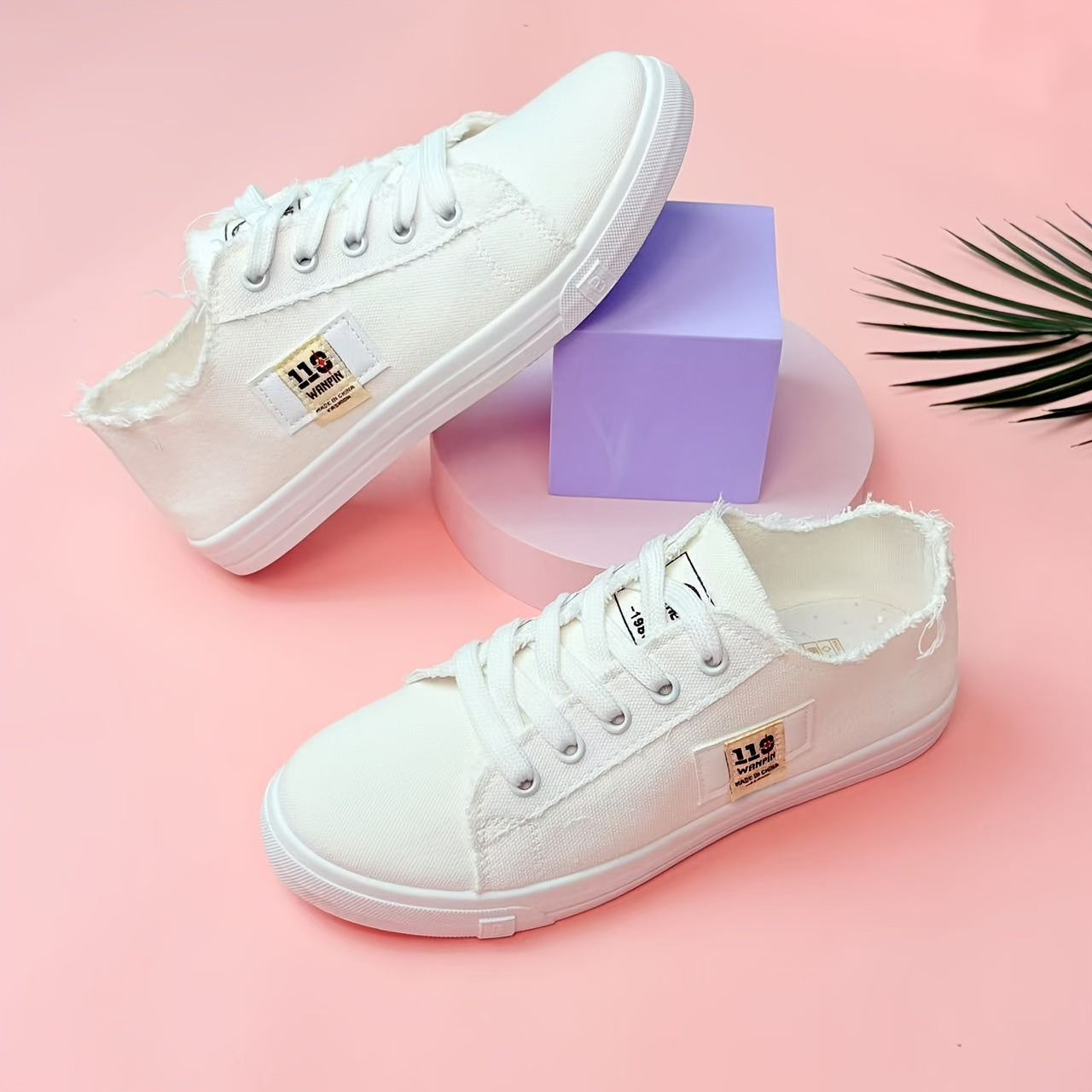 Women's Breathable Flat Shoes with Lace-Up Closure and PU Sole