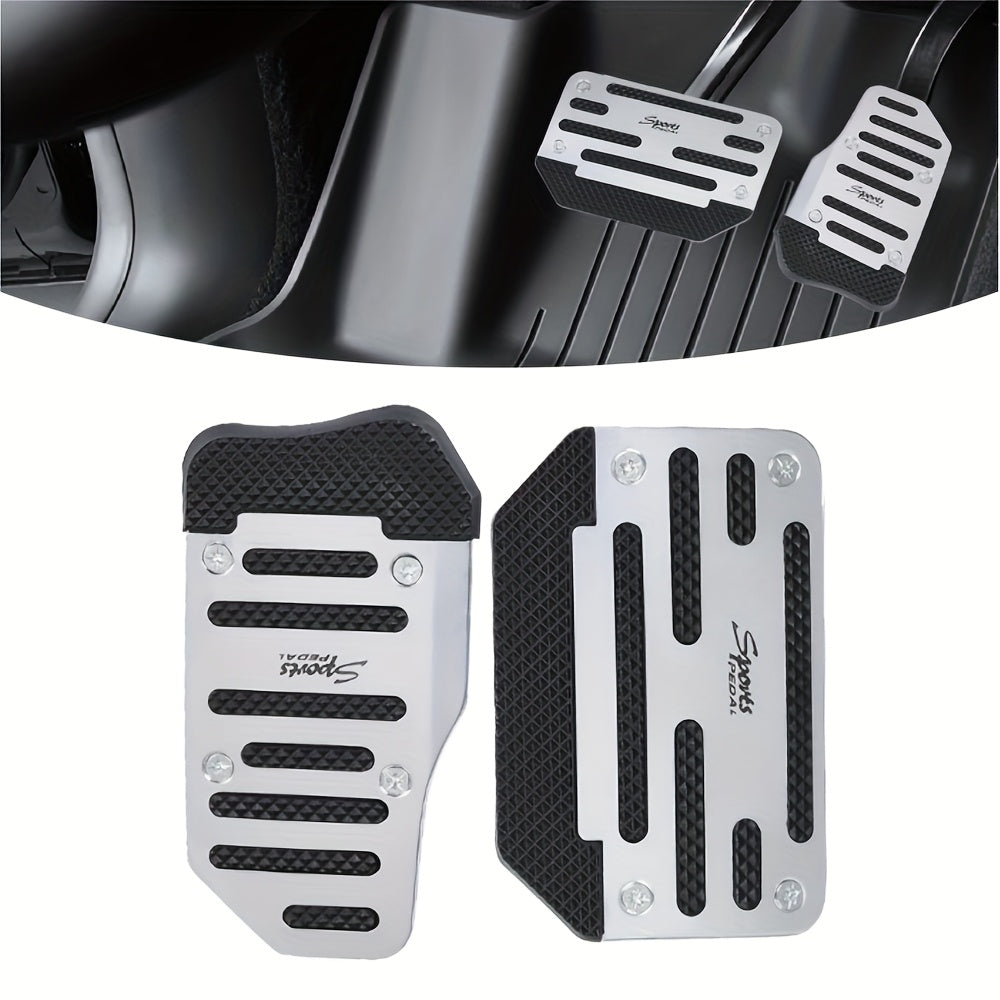 Universal alyuminiy qotishma avtomobil pedali qoplamalari, sirpanmaydigan oyoq padlari, qizil, ko‘k, pushti