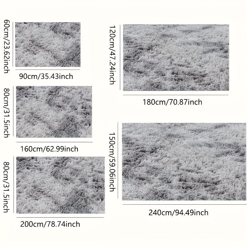 Yumshoq mashina bilan yuviladigan polyester soha gilami, sirpanishga qarshi, quvnoq gilam, yotoqxona va mehmonxona uchun