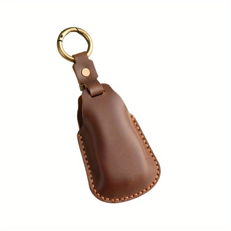 Car Remote Key Fob Cover Leather Shell Case with Keyring for SUV Cars