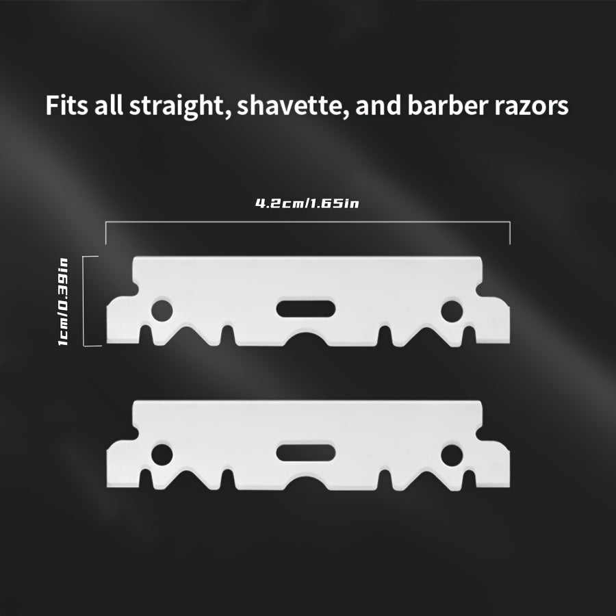 Cuchillas de afeitar de borde único para hombres, acero inoxidable, 100 unidades, afilado de precisión