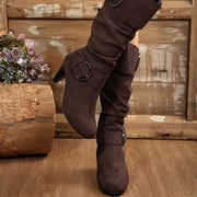 Women's Minimalist Leather Ankle Boots With Side Zipper and 7cm Heel