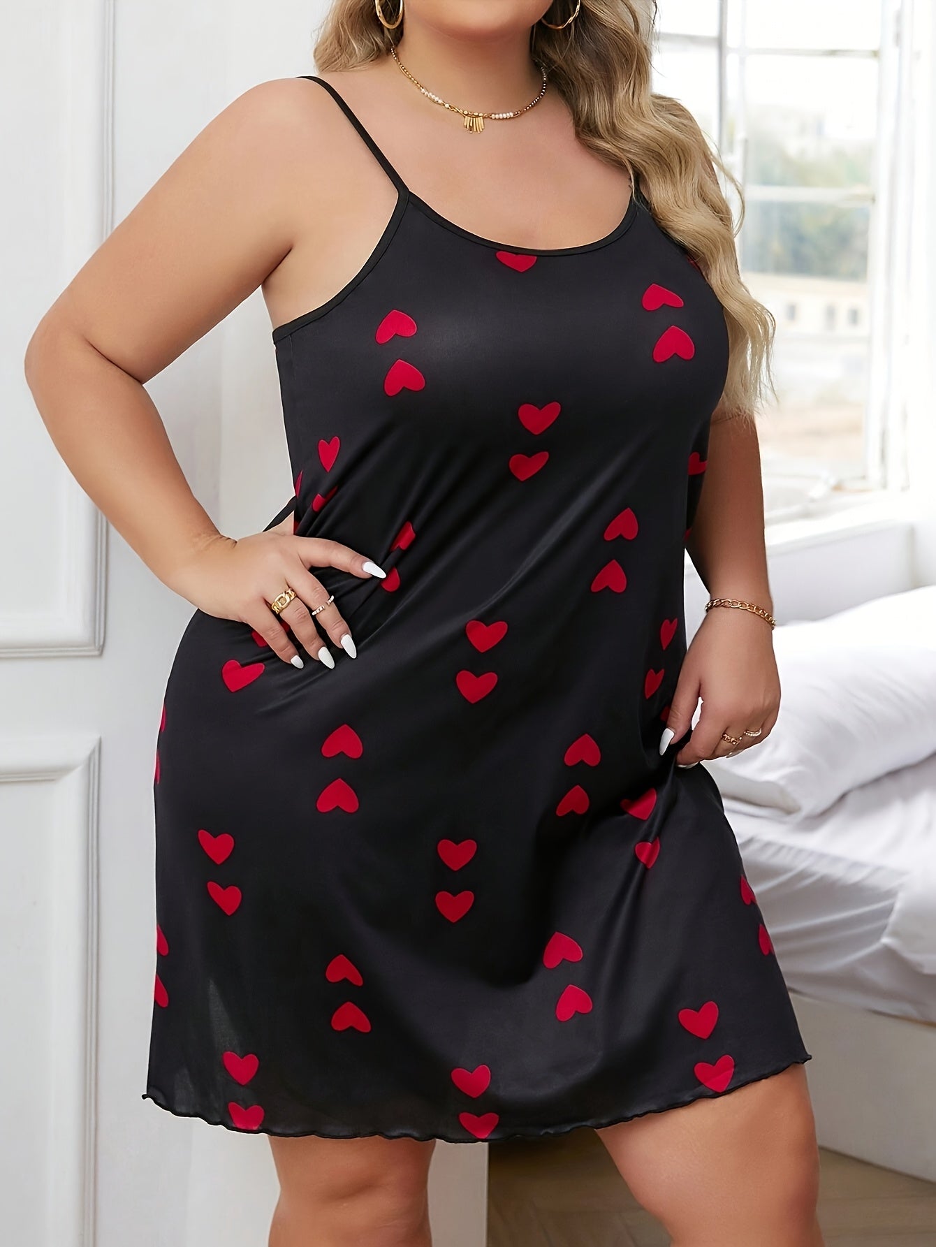 Plus Size Women's Cotton Bathrobe And Nightgown Set Lounge Wear