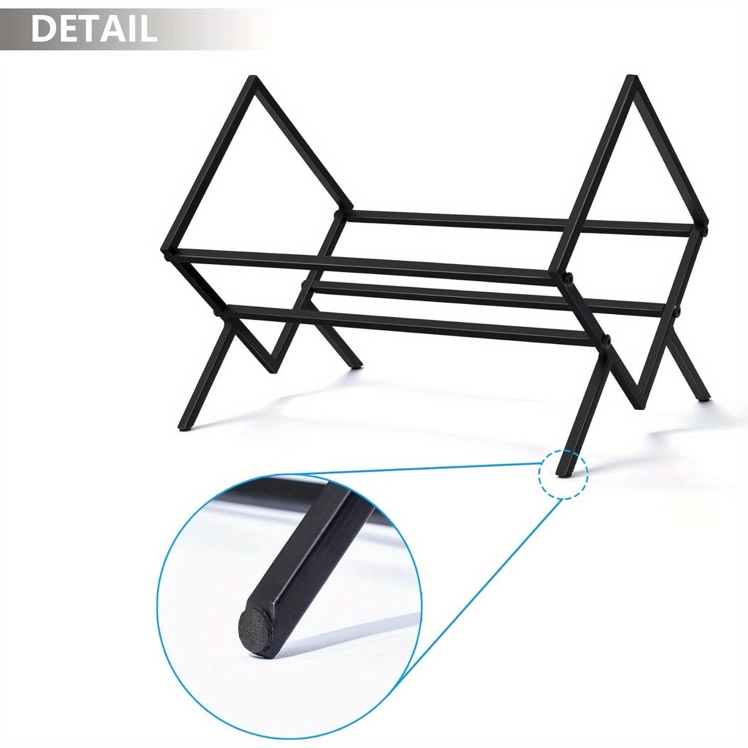 Black Metal Record Shelf for Albums Books Magazines 80-100 Capacity