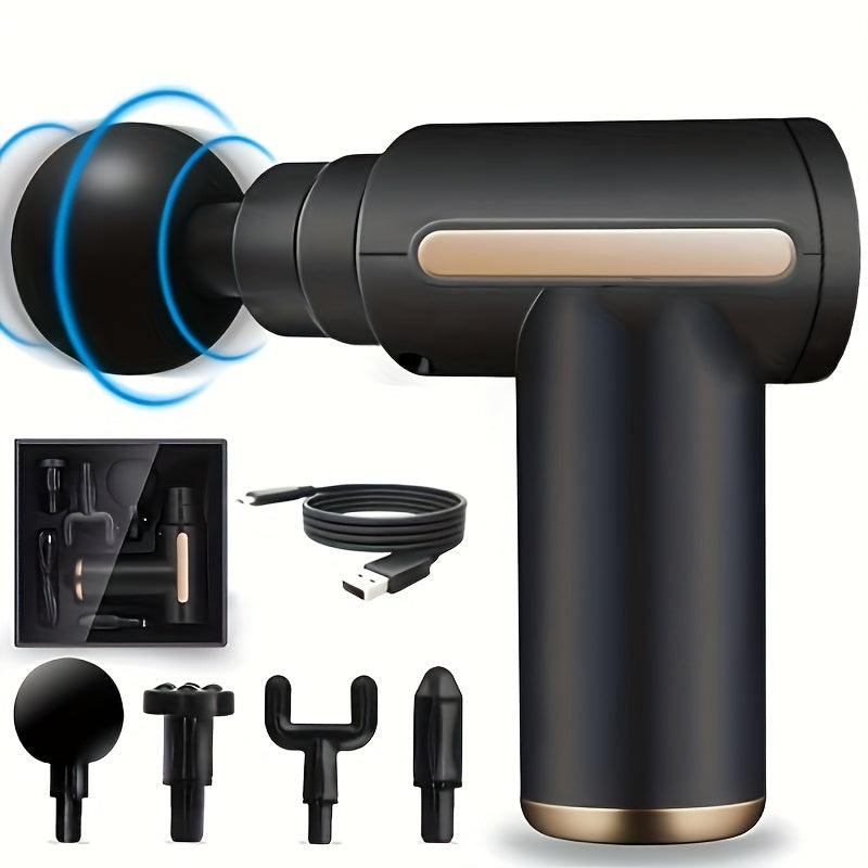 Yangi portativ massaj quroli, qayta zaryadlanadigan litiy-polimer batareyasi, USB zaryadlash, orqa, bo'yin va butun tana massaji uchun mos, turli tadbirlar uchun ideal sovg'a.