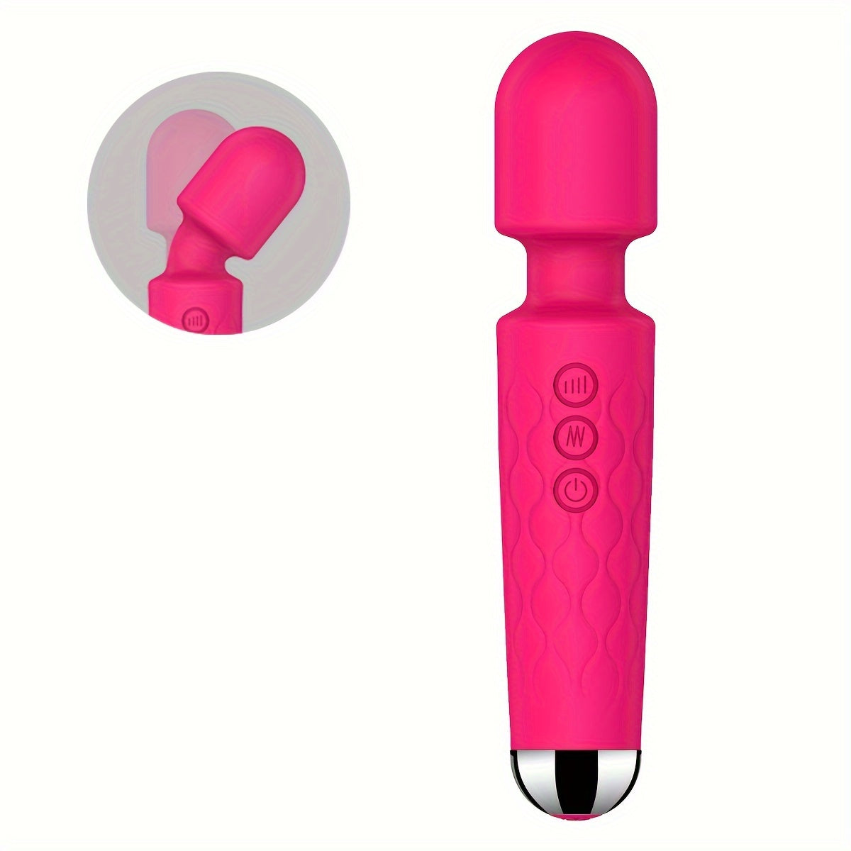 Women's Silicone Clitoral and Anal Vibrator Wand Sex Toy