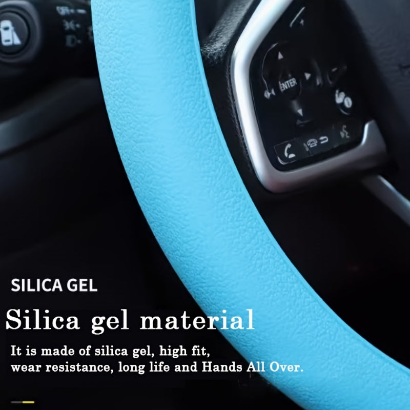 Universal Silicone Steering Wheel Cover Non-Slip Durable Colors