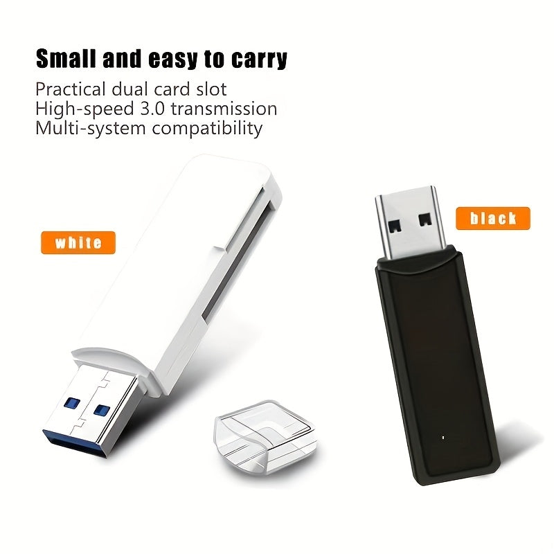 USB 2.0 Mini SD Card Reader for High-Speed Data Transfer Plug and Play Compatible with SD and TF Cards