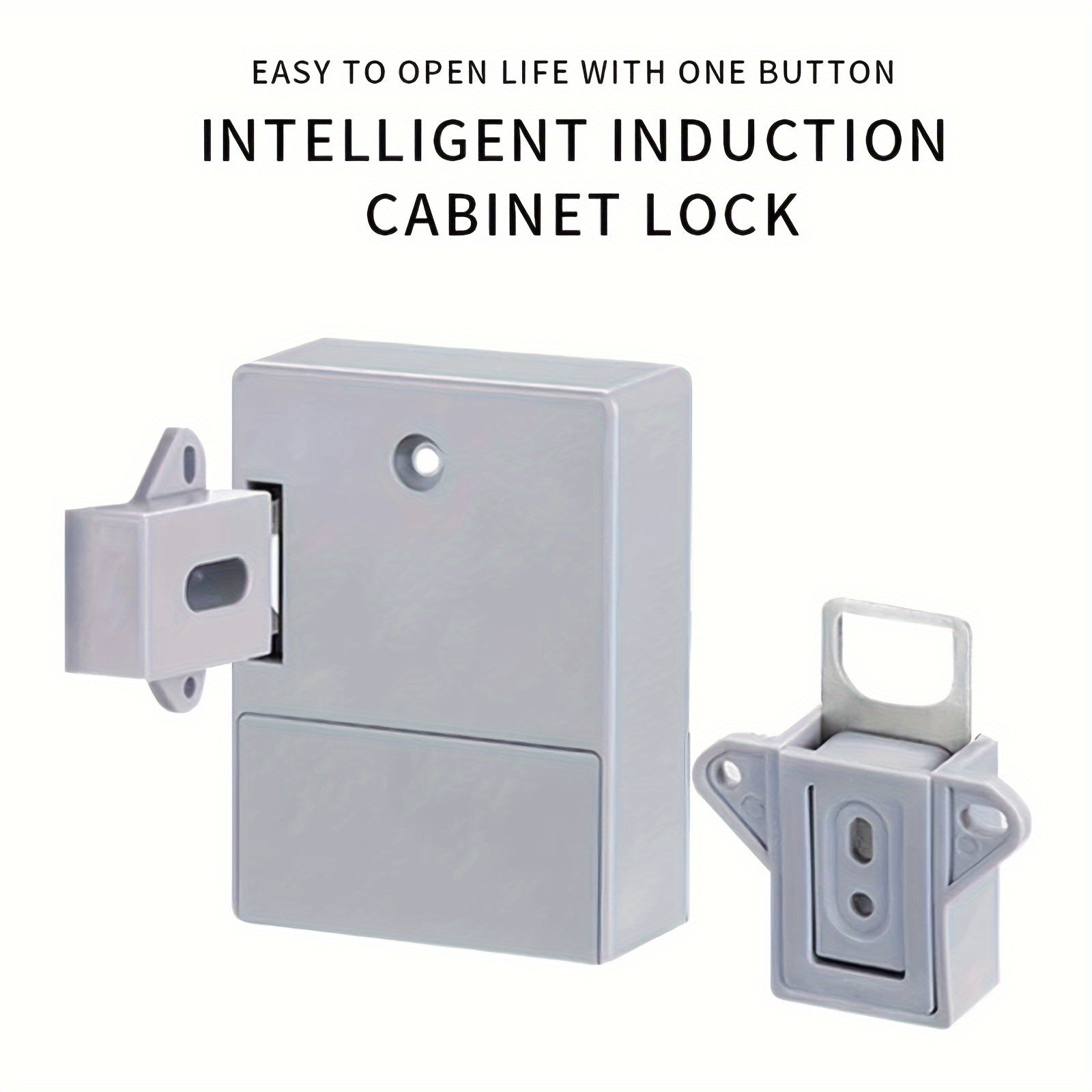 Electronic Cabinet Lock with Card and Keychains, Battery Powered, ABS Material