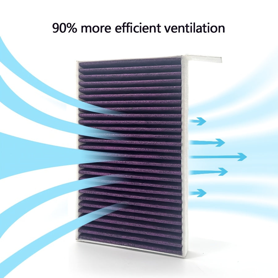2-Pack Carbon Fiber Cabin Air Filters for Tesla Model 3 and Y Activated Carbon Filter