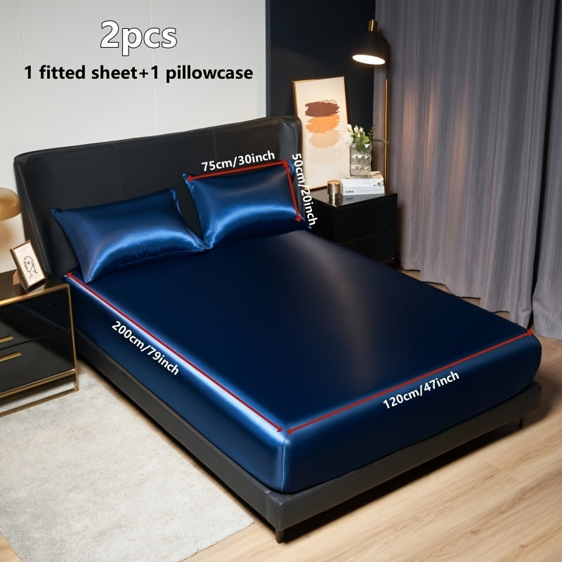 Набор простыней из сатина для кровати: двухспальная, полуторная, двуспальная, королевская, кинг — мягкая, комфортная, приятная для кожи и волос