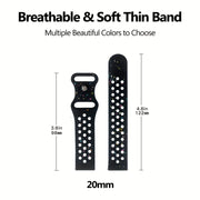 Silicone Watch Band for Samsung Galaxy Watch 4 5 6 7 Active 2 4 Classic 6 Classic Men Women