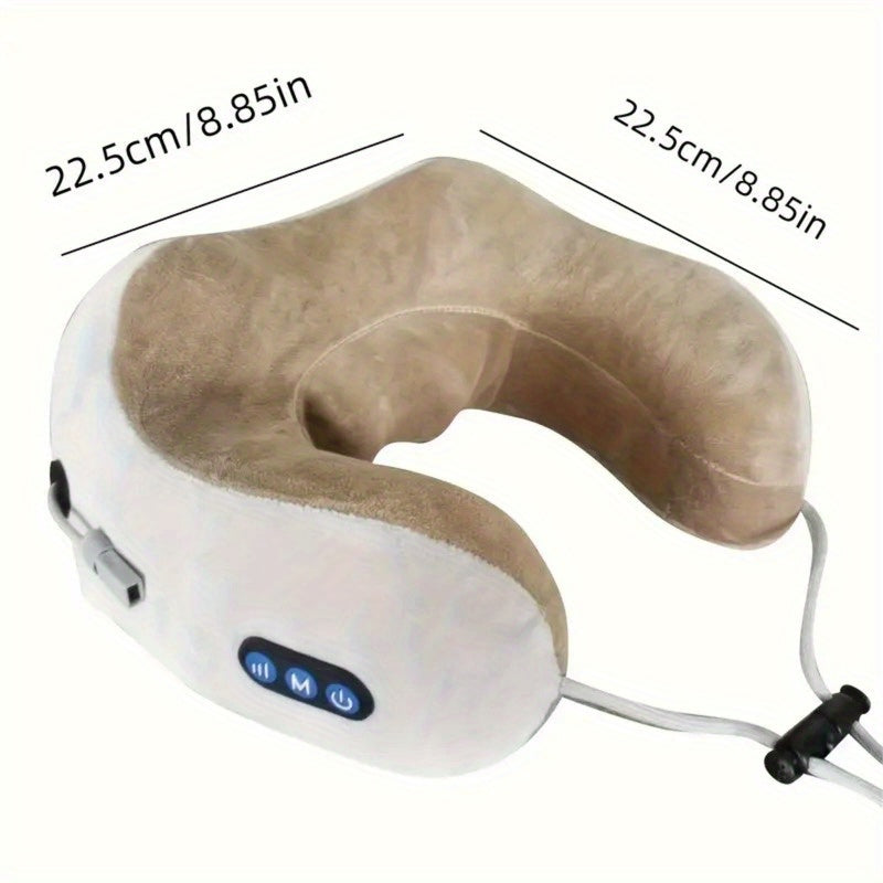 Electric Neck Massager Cushion Portable USB Rechargeable for Home Travel Outdoor