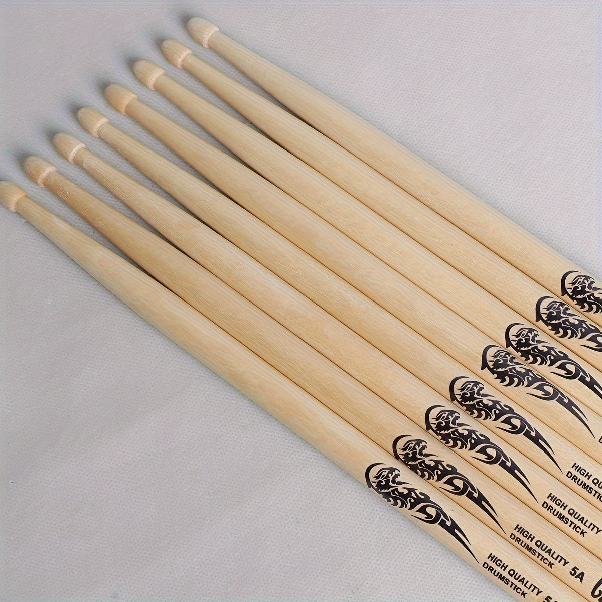 Maple Drumsticks with Totem Design, 5A 7A 5B Sizes, Lightweight, Uncharged
