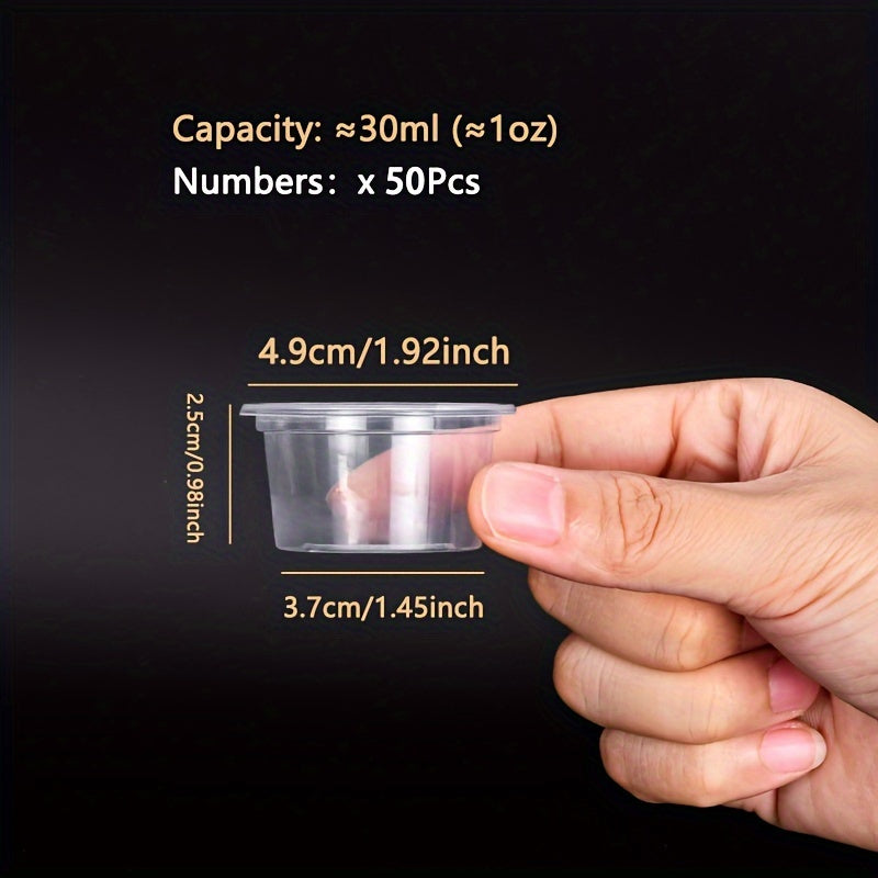 Set of 50 Clear Polypropylene Insulated Aviation Cups 20/30/40/85ml