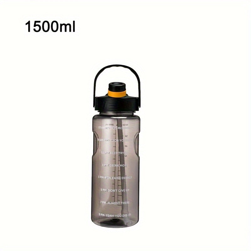 Large Capacity Portable Water Bottle with Straw for Outdoor Activities and Travel