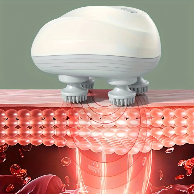 Masajeador eléctrico para cabeza para uso en cuerpo completo y mascotas, recargable por USB