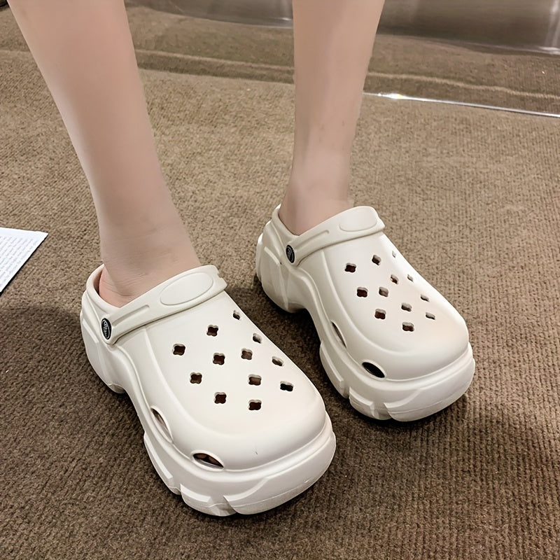 Women's Platform Chunky Clogs Non Slip Slide Sandals Outdoor Beach Shoes