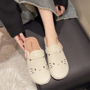 Женские сандалии на толстой подошве, закрытый носок, без шнурков, для летнего отдыха на улице