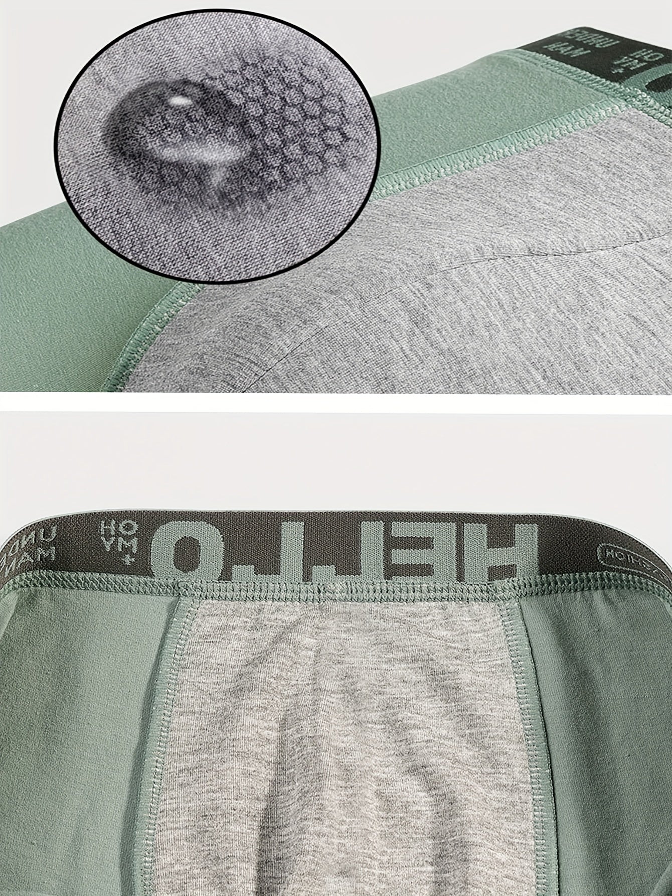 Men's Cotton Boxer Briefs with Color Block Patterns for Casual and Sports Wear