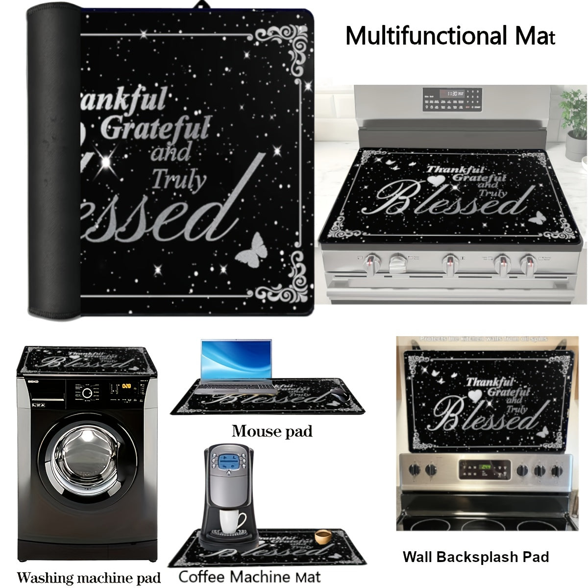 Extra Large 28.5x20.5 Inch Anti-Slip Glass Stove Top Cover Protects Electric Cooktops