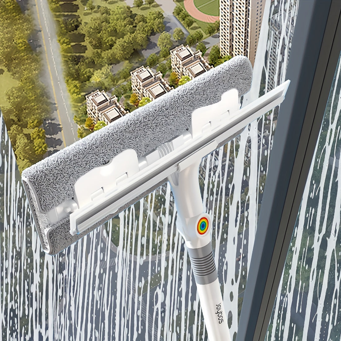 Baland binolar uchun mo'ljallangan maxsus shisha tozalash qirqgichi