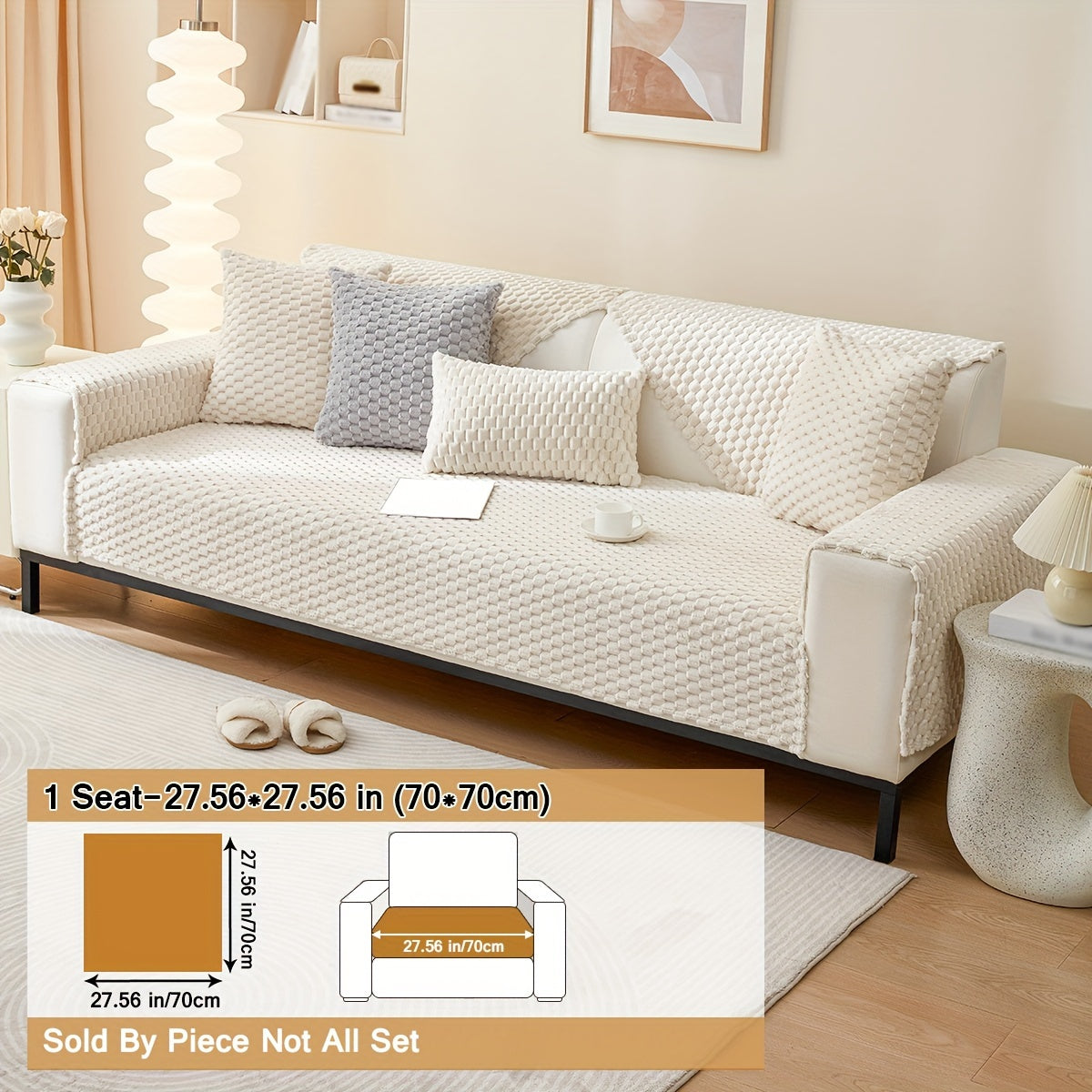 Чехол на диван из полиэстера для кресла до секционного, нескользящий, царапиноустойчивый, моющийся в машине, домашний декор