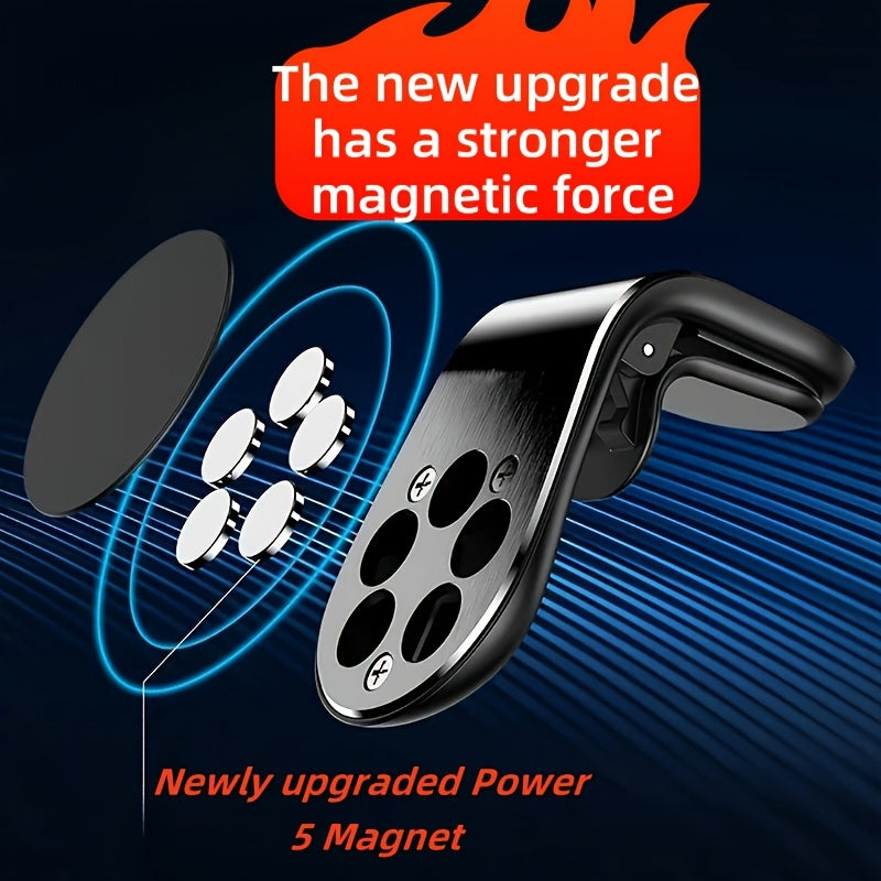 Universal Magnetic Car Phone Holder Foldable Golden PC Rotatable Stand