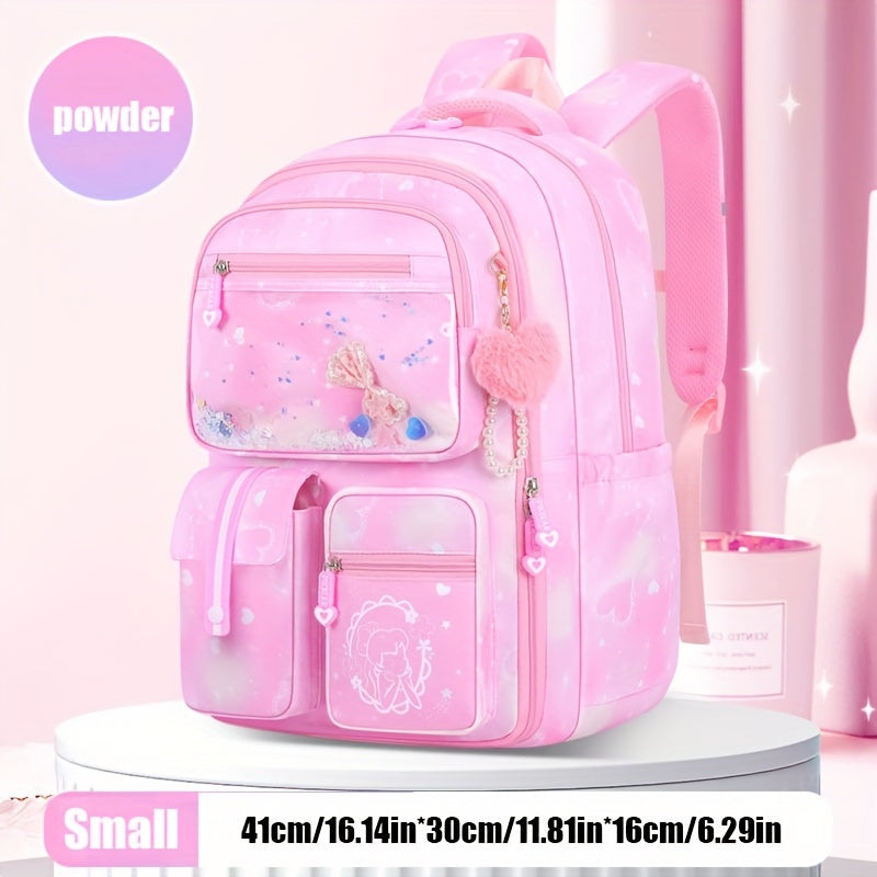 Children's Waterproof Gradient Backpack with Spine Protection for Primary School
