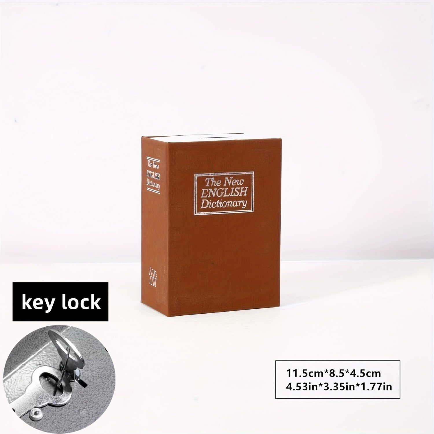 Metal Book Shape Money Box with Password Lock for Valuables Safe Storage