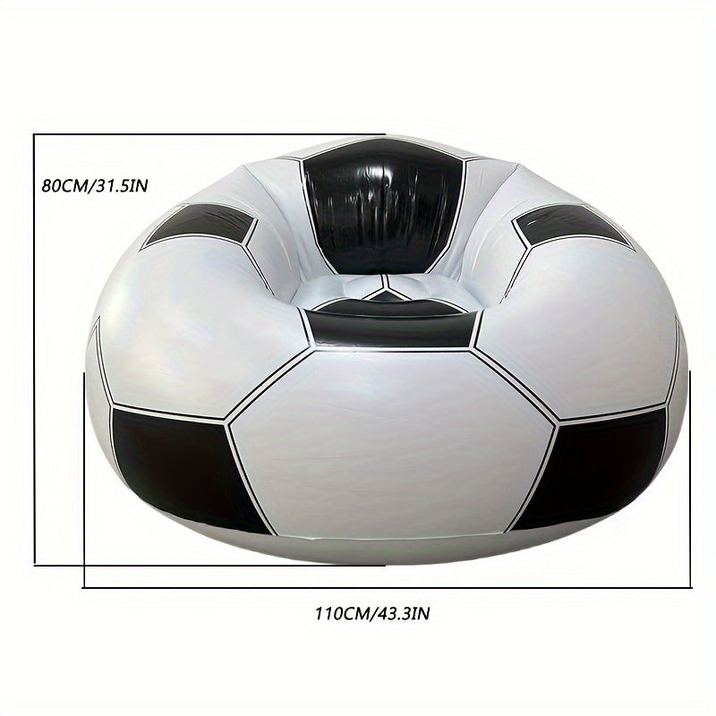 Sofá inflable impermeable para uso exterior, reclinable portátil en forma de balón de fútbol