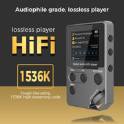 72GB High-Fidelity Lossless Music Player Wireless Zinc Alloy Compact with FM Radio Voice Recorder