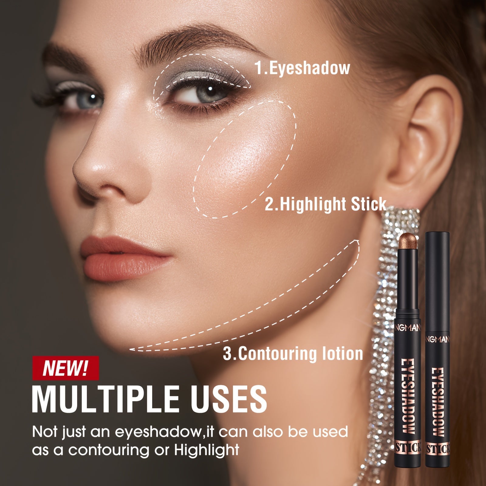 8 RANGLI KOʻZ QOʻYSHI QOʻLQOPLI, UZUN MUDDATLI, YALQINMAS MAKYAJ SETI