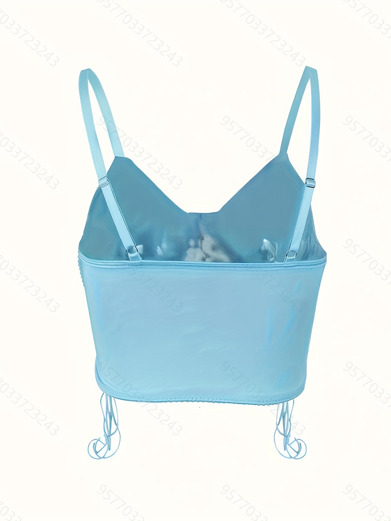 Women’s Sheer Mesh Embroidered Butterfly Bra Top with Steel Ring Detail