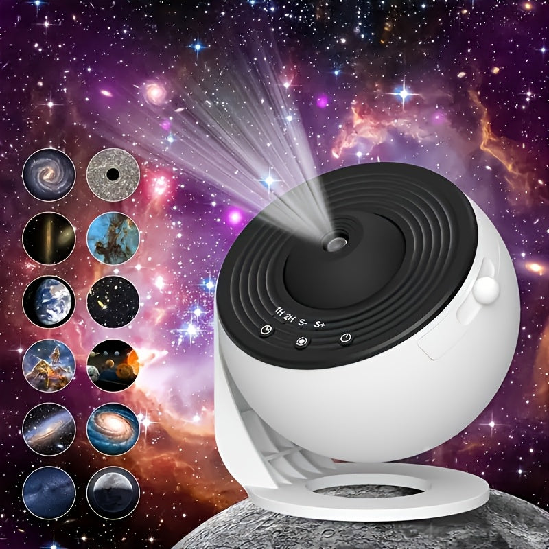 Galaxy Projector with 360° Rotation Star-Shaped Nebula Ceiling Light for Bedroom Romantic Gift