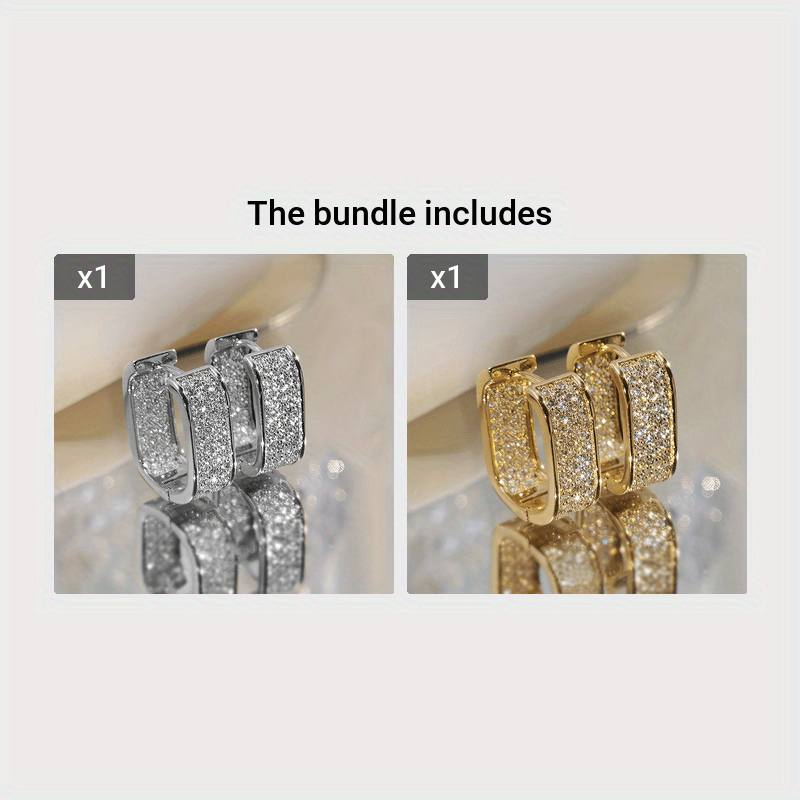 Synthetic Zirconia Stud Earrings for Women Copper Stainless Steel Non-Magnetic Casual Jewelry