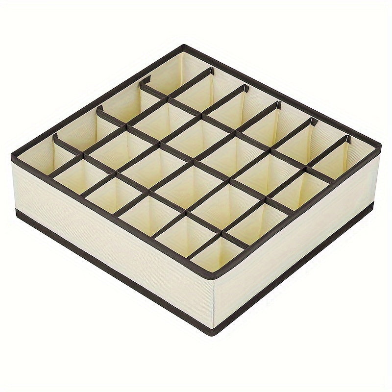 Collapsible 24-Cell Drawer Organizer for Socks Underwear Bras Ties Storage