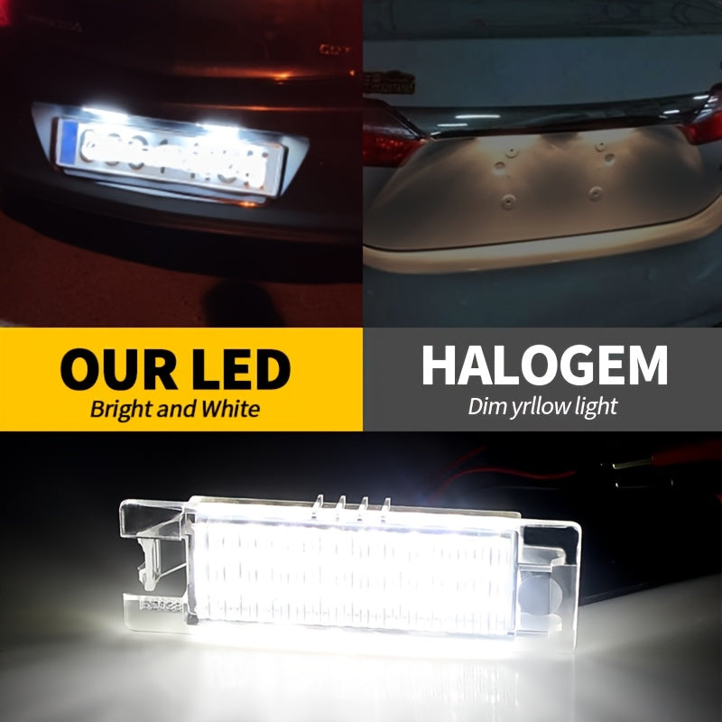 2 Pack Bright White LED Rear License Plate Lights for Cars