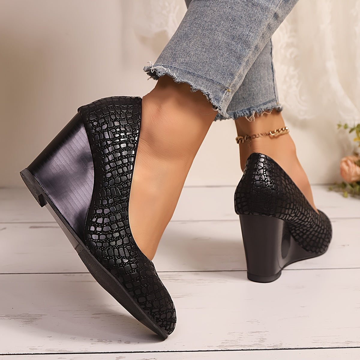 Women Wedge Platform High Heels for Nightclubs, Parties, Weddings