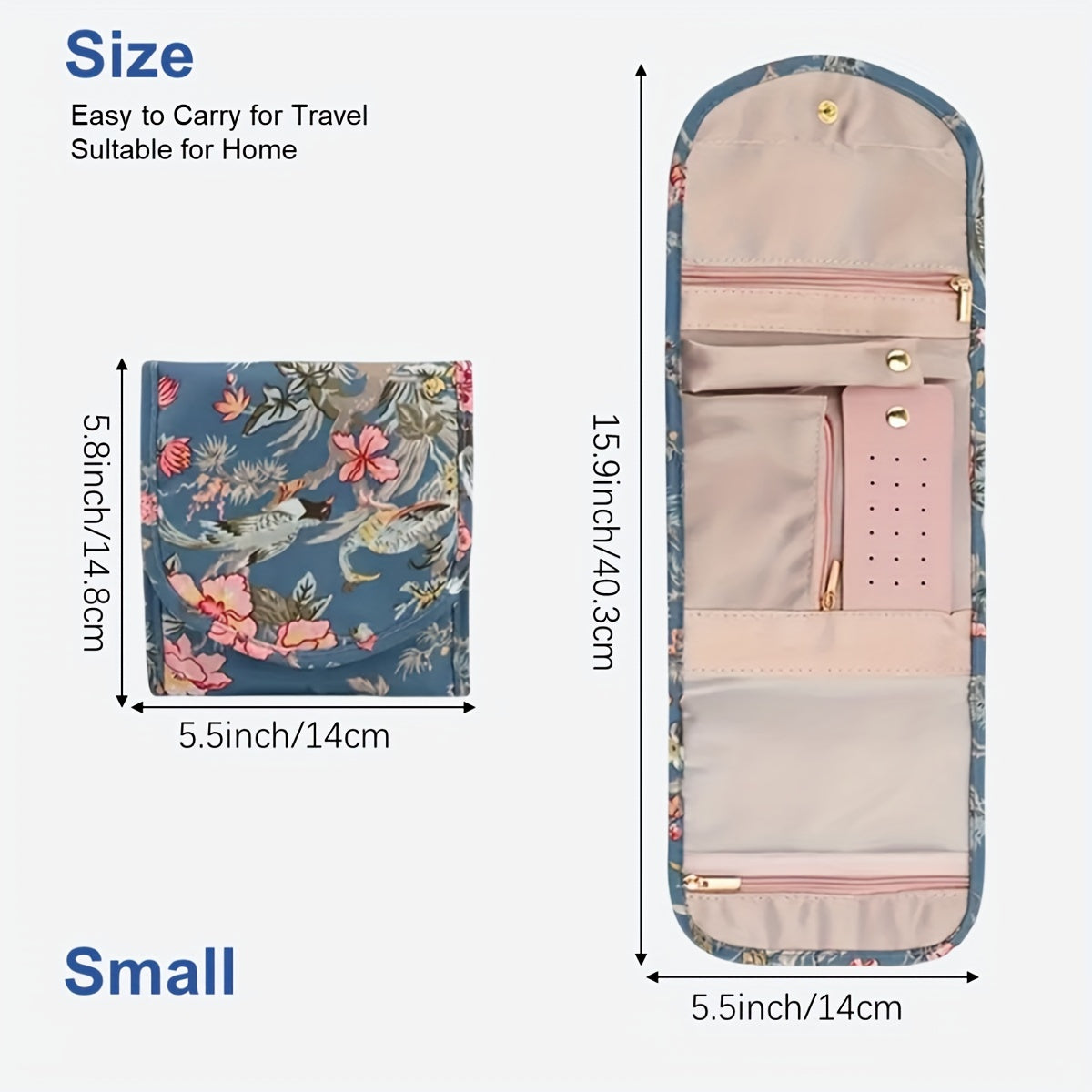 Женский органайзер для путешествий с украшениями, компактный чехол для колец, ожерелий, серег и браслетов