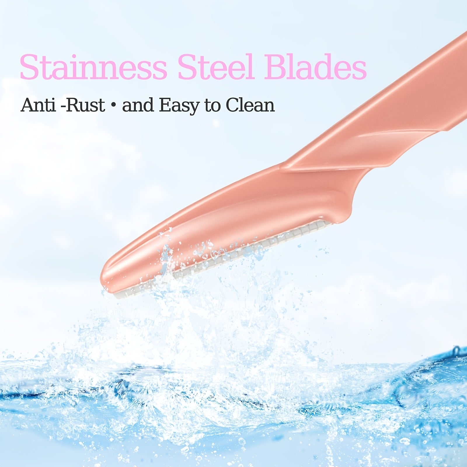 Razor de precisión para cejas de acero inoxidable unisex, 12 piezas con estuche protector