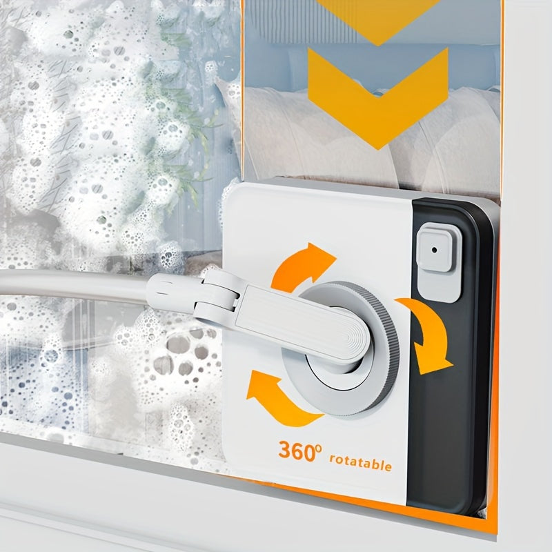 "Baland Qavatli Deraza Tozalash To'plami - Noxush Po'lat va Plastik, Ichki va Tashqi Uyda Mukammal Toza Shisha Uchun Moslashuvchan 2-in-1 Dizayn - Yashash Xonasi, Hammom va Tashqi Joylar Uchun Zarur Tozalash Ta'minotlari"