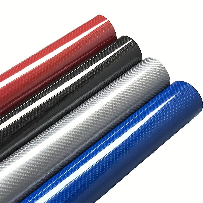 Avtomobil ichki qismi uchun karbon tolasi teksturali, soxta film, qora mat, yaltiroq stiker