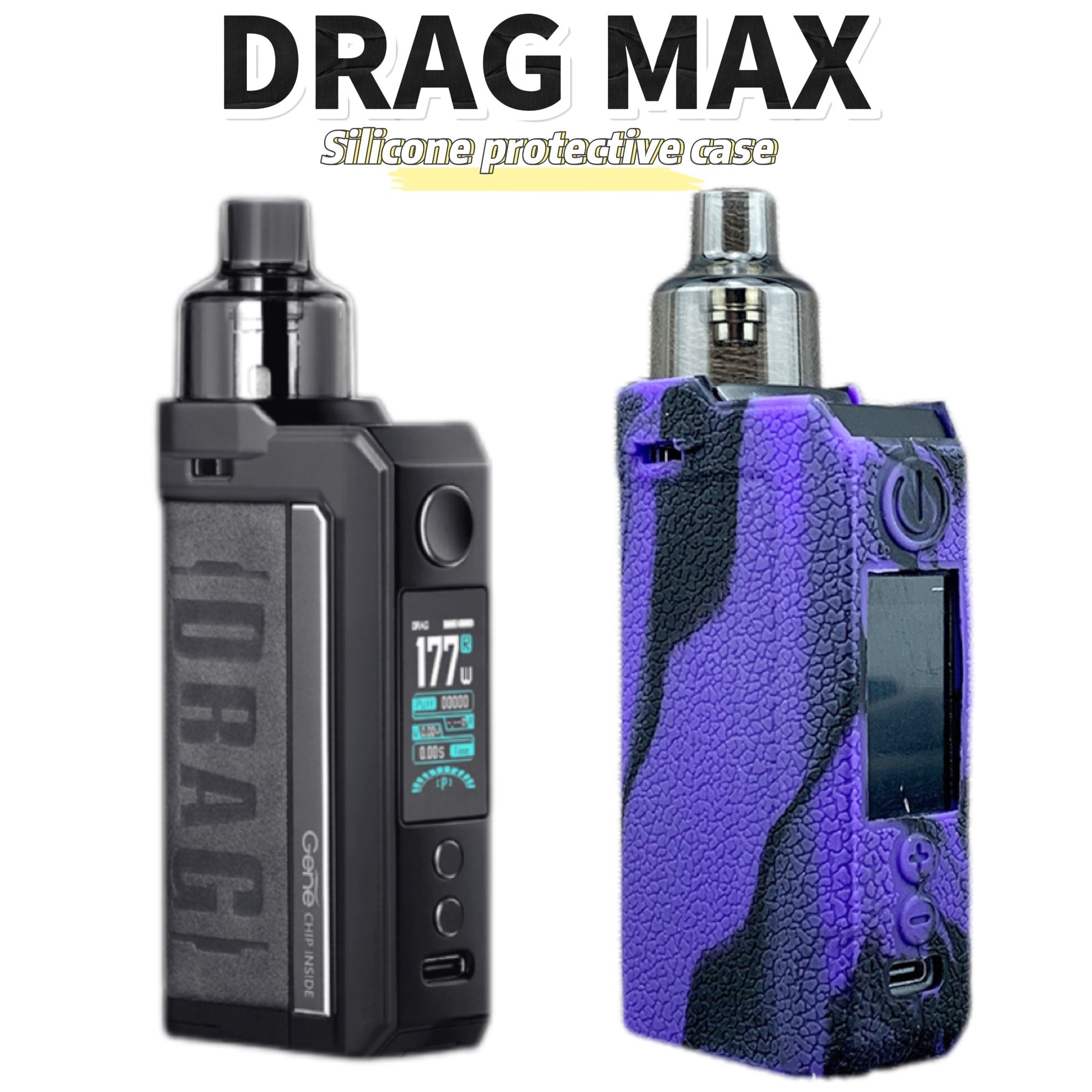 Silicone Protective Case for E-Cigarettes Shockproof Soft Shell Cover for Voopoo Drag Max
