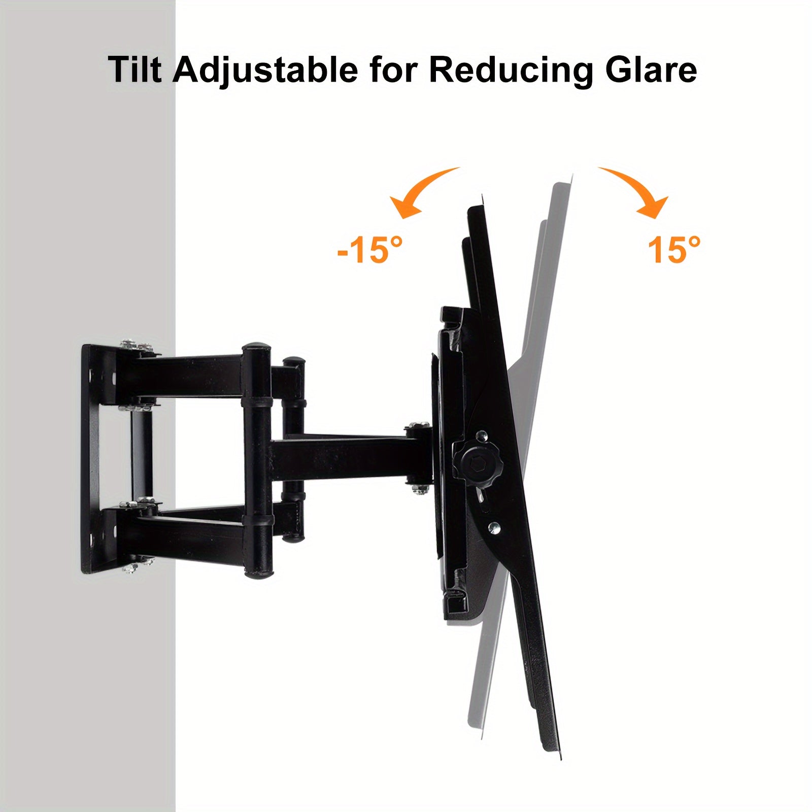 Регулируемый кронштейн для настенного крепления телевизора Full Motion — совместим с экранами 26–70 дюймов, поворачивается и наклоняется, поддерживает VESA 600x400 мм, грузоподъемность 49,9 кг