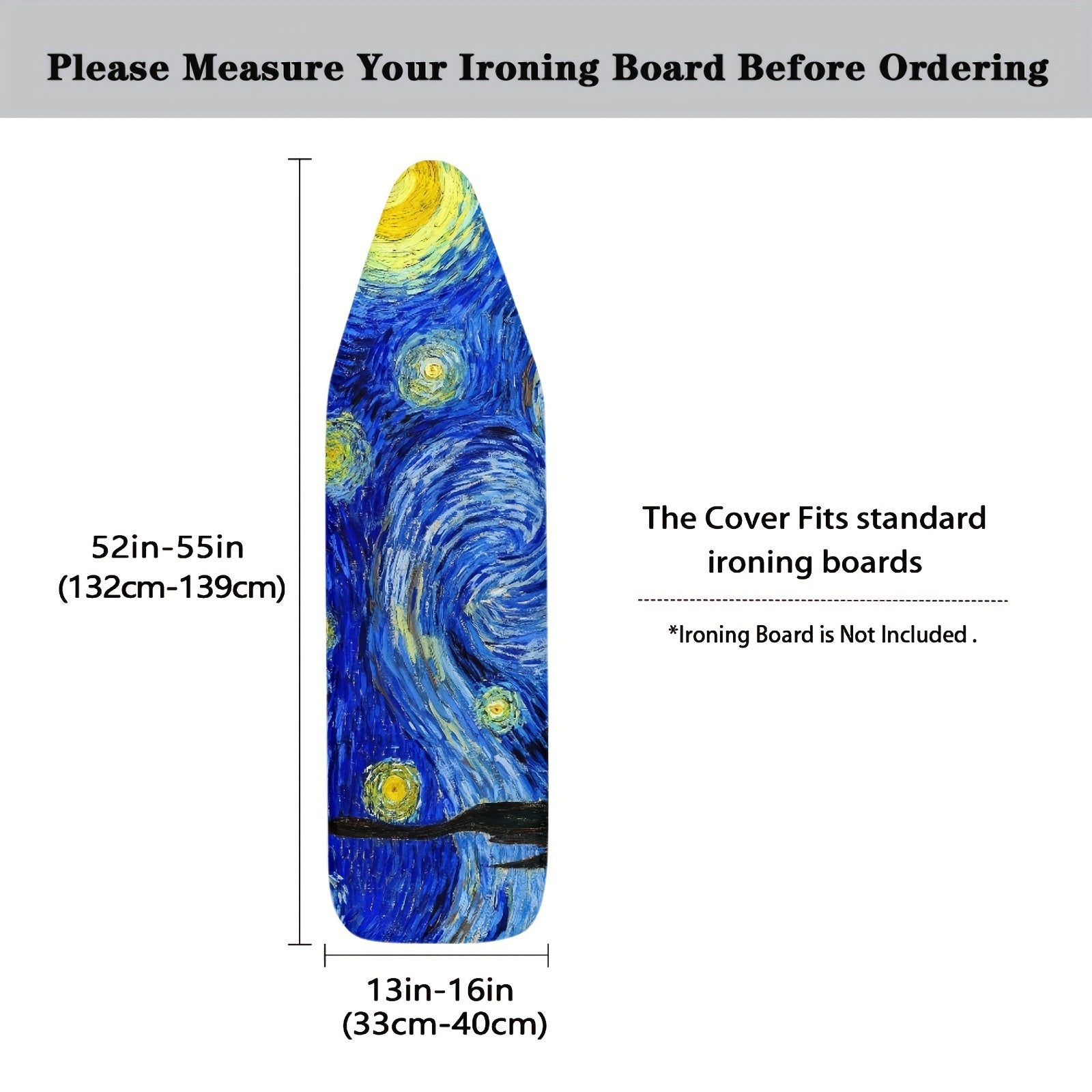 Starry Night Ironing Board Cover Anti-Stain Dust Protector Standard Size